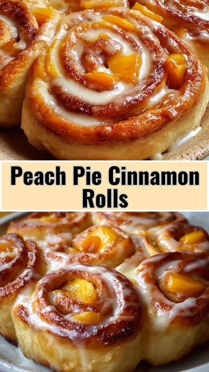 Peach Pie Cinnamon Rolls