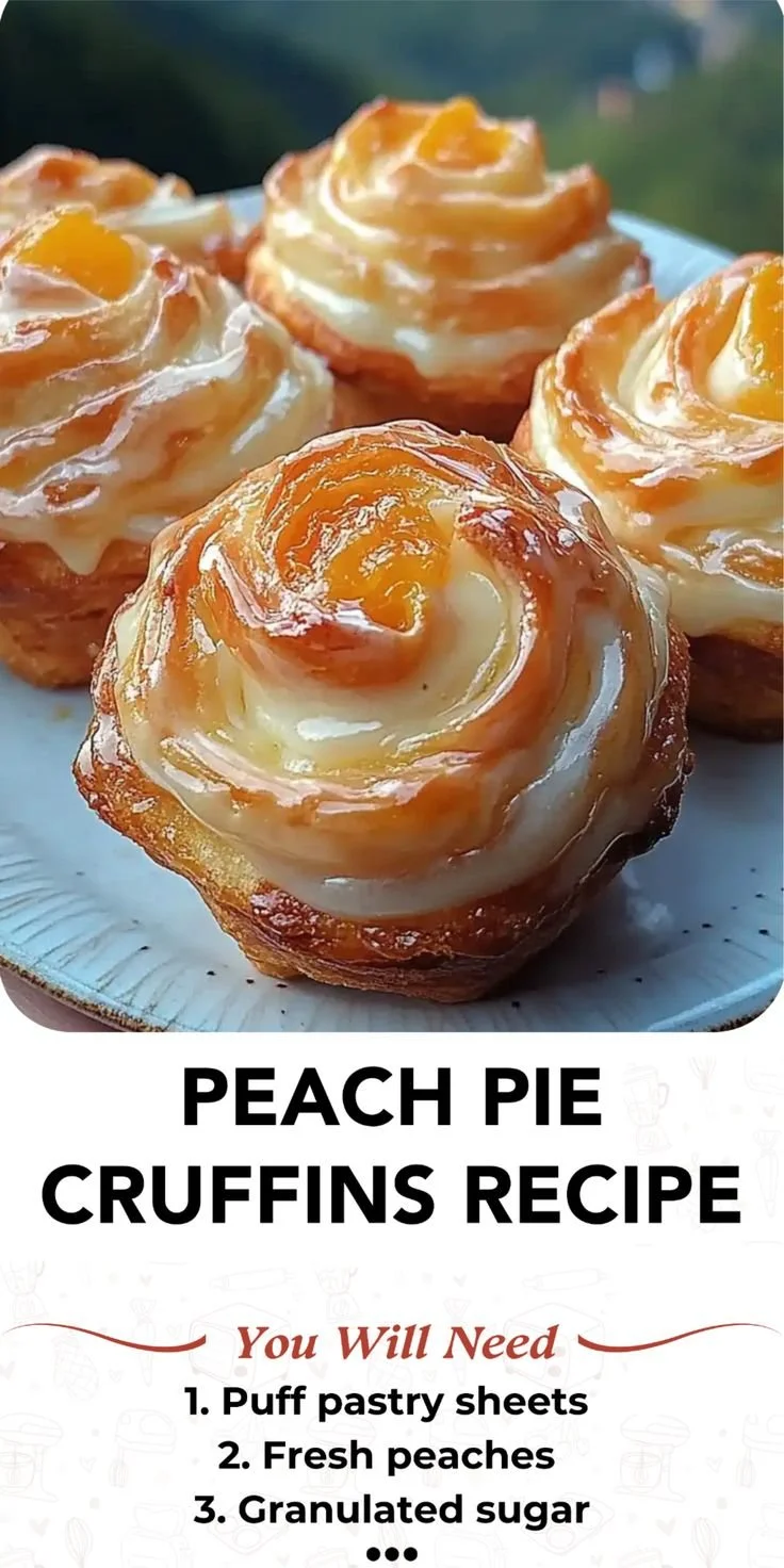 Peach Pie Cruffins