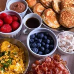 A colorful array of food from @food-in-the-morning showcasing delicious breakfast options.