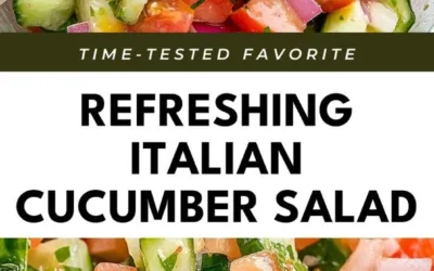 Refreshing Italian Cucumber Salad with fresh vegetables and herbs