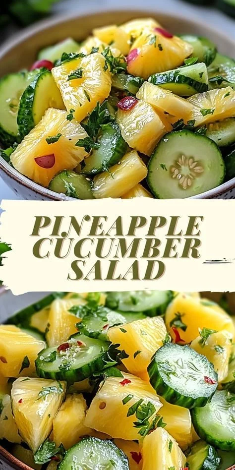 Refreshing Pineapple Cucumber Salad