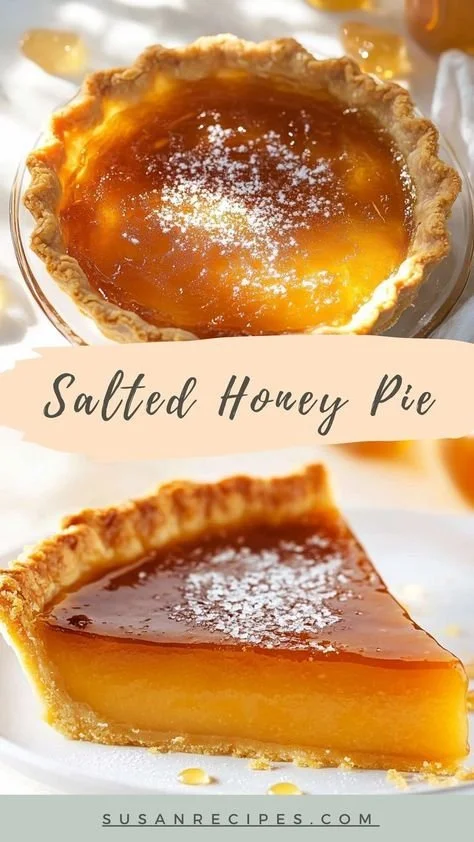 Delicious Salted Honey Pie with a perfect sweet and salty blend