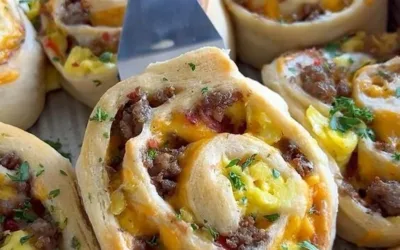 Savory breakfast rolls filled with delicious ingredients for a tasty morning treat.