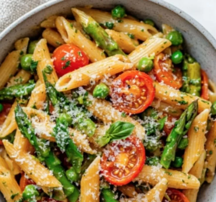 Spring Vegetable Pasta loaded with fresh, seasonal veggies
