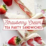 Delicious strawberry cream sandwiches with fresh strawberries and creamy filling