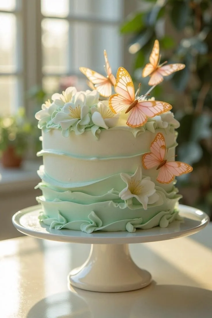 Two-Tiered Spring Cake