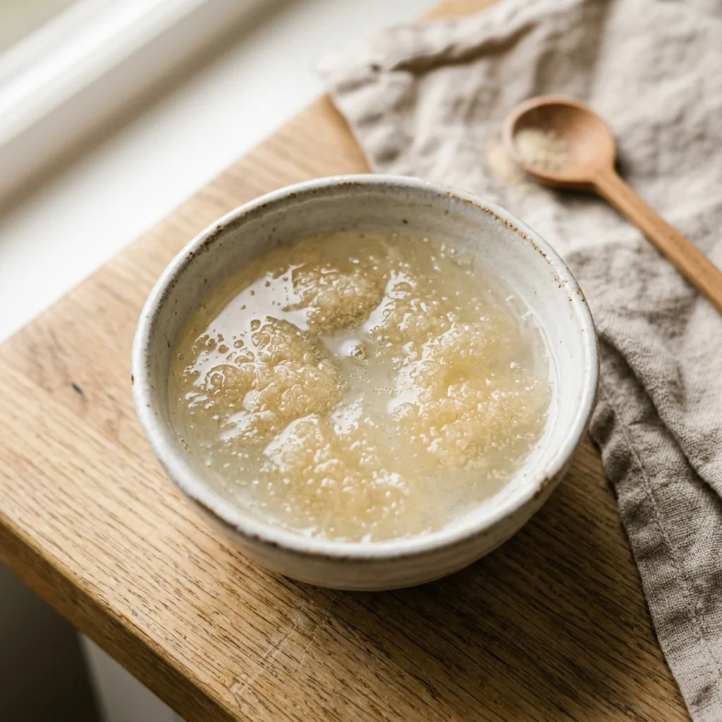 Blooming unflavored gelatin in cold water — key step for gelatin for weight loss benefits recipe