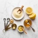 Overhead shot of ingredients for Dr Gupta gelatin recipe for weight loss