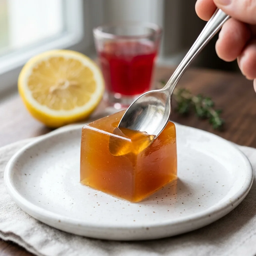 Spoon pressing gelatin 202604250238