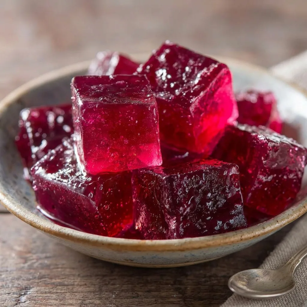 Dr. Rocio Pink Gelatin Recipe in a white ramekin with cinnamon and hibiscus